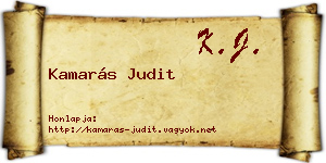 Kamarás Judit névjegykártya